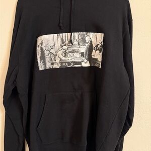 RARE! Supreme Black Hoodie with Vintage Graphic